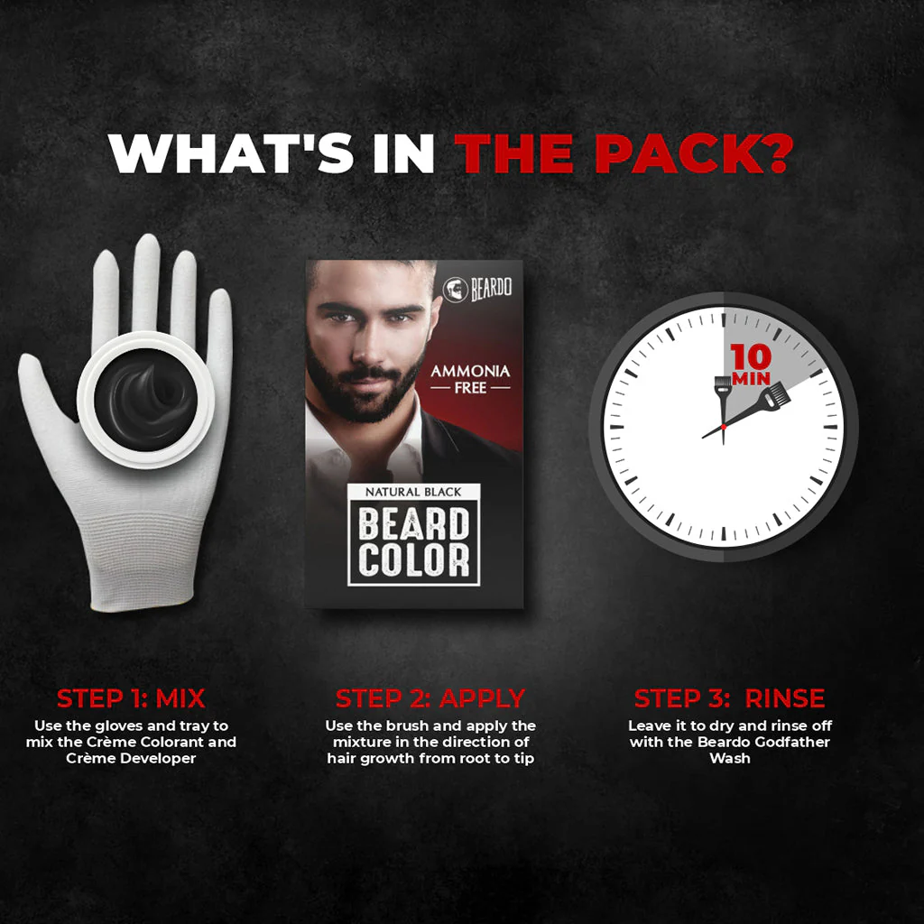 Beard Color for Men - Natural Black - Image 8