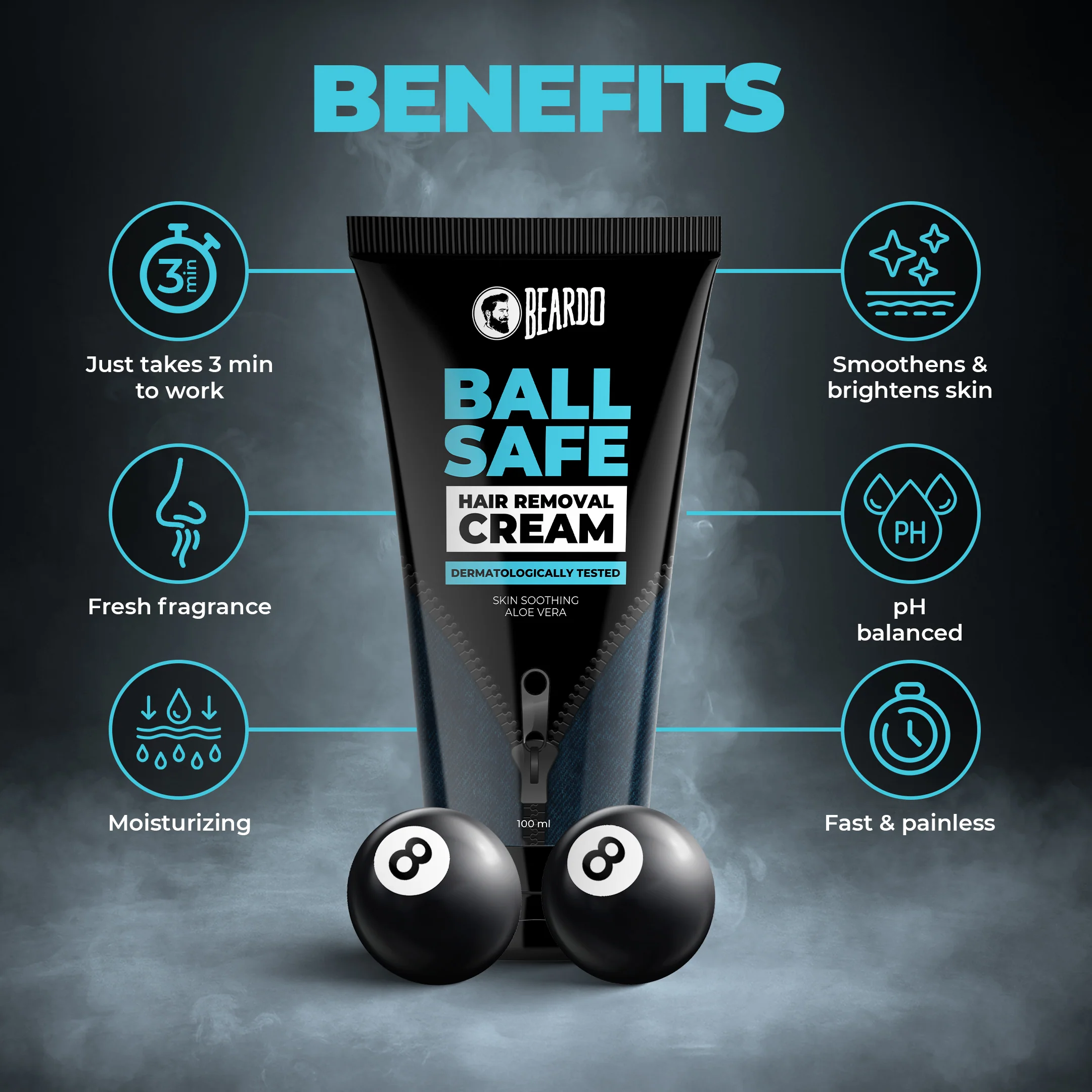 Ball Safe Hair Removal Cream (100ml) - Image 7