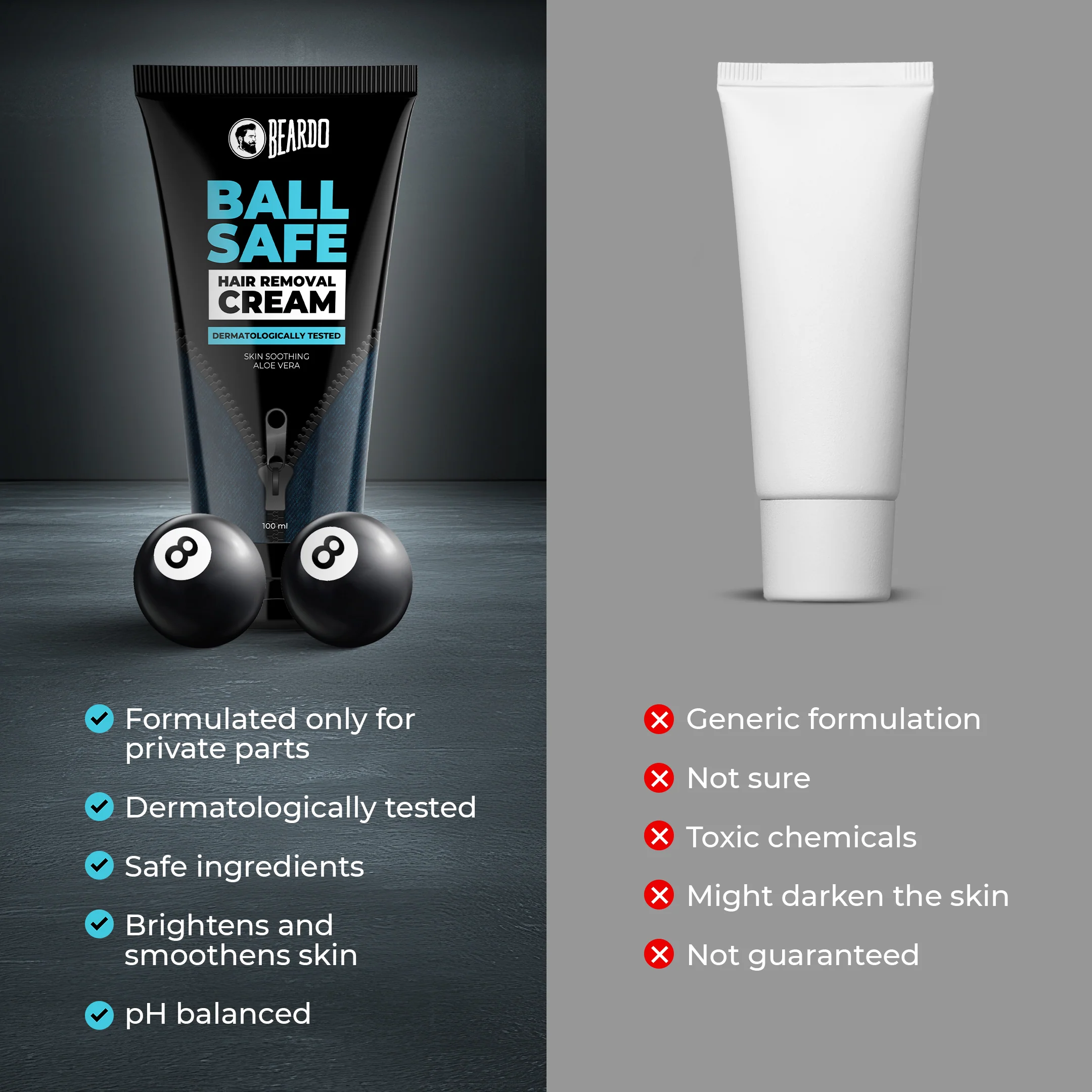 Ball Safe Hair Removal Cream (100ml) - Image 8
