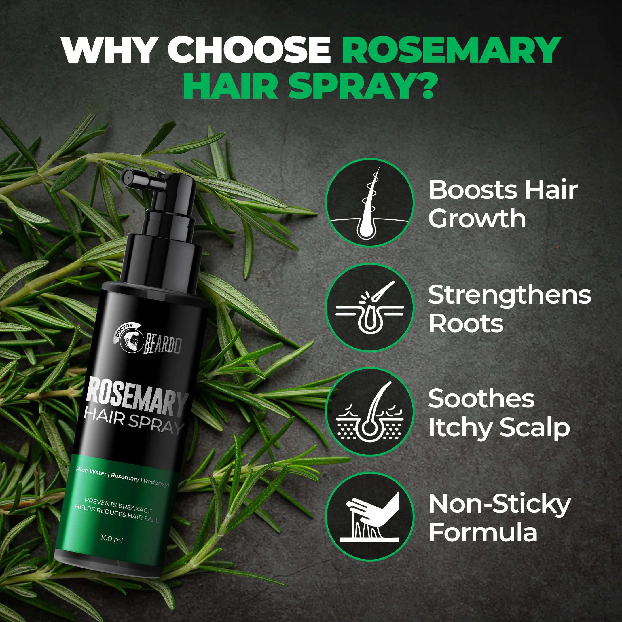 Rosemary Hair Spray (100ml) - Image 4