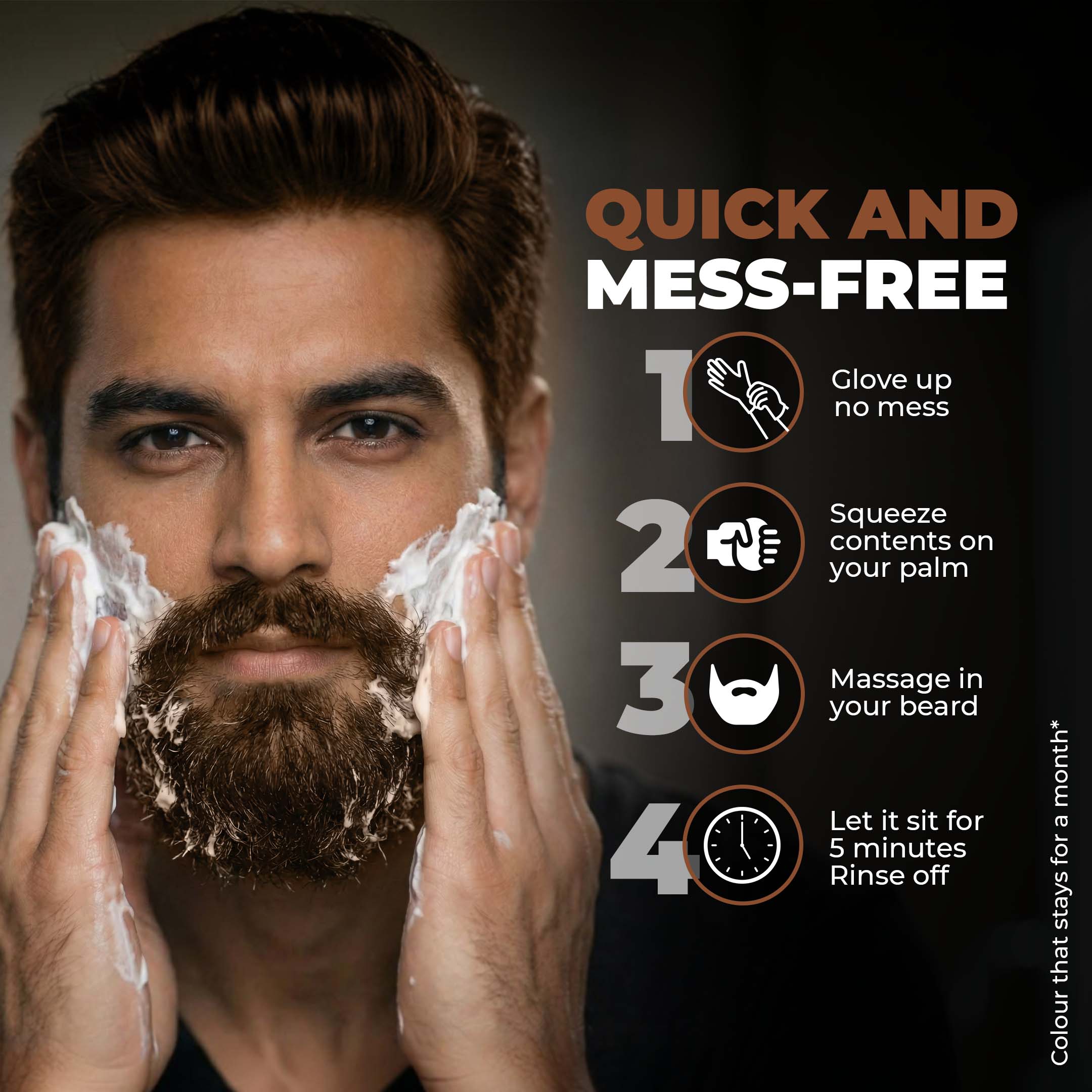 Shampoo Color for Hair and Beard (Dark Brown) - Image 6