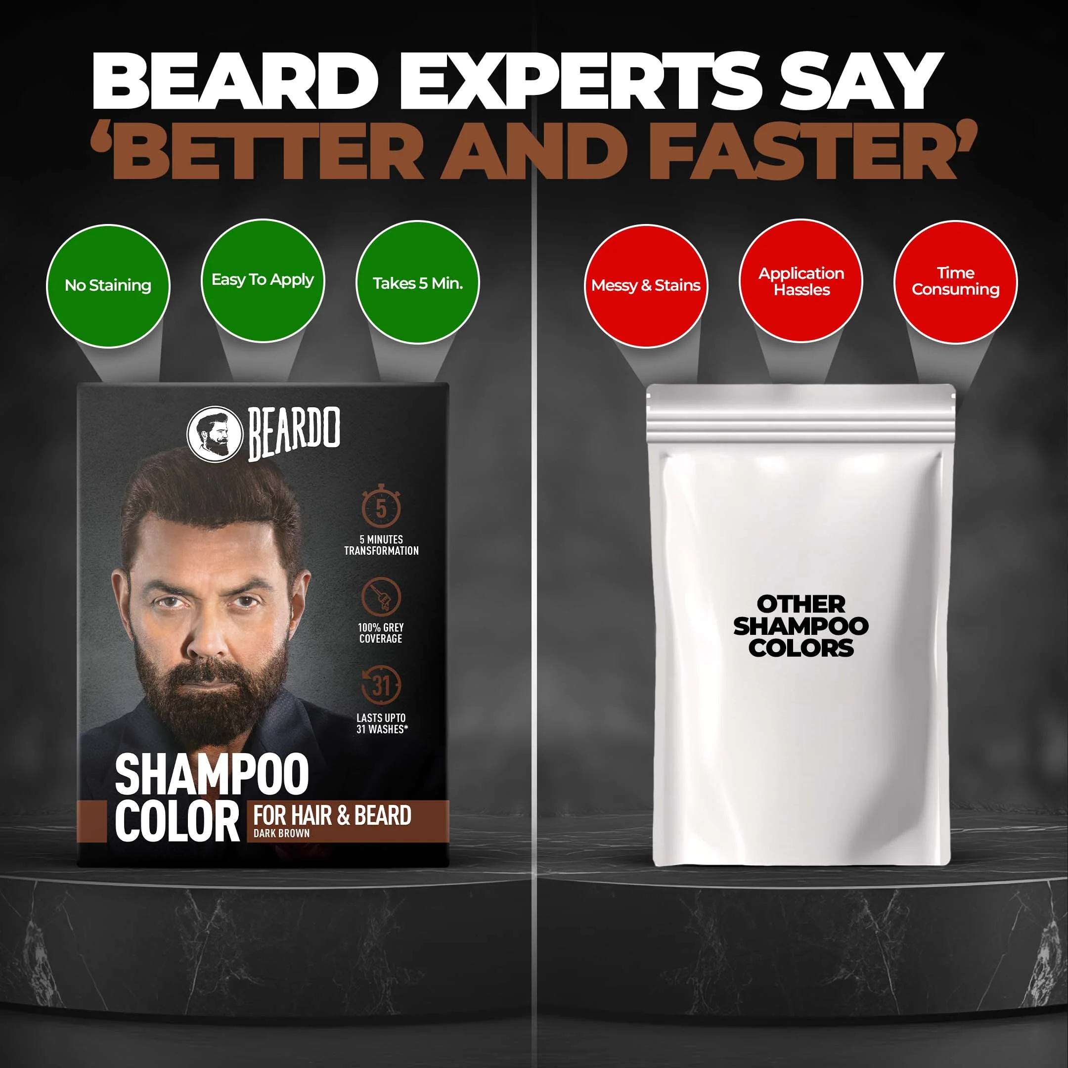 Shampoo Color for Hair and Beard (Dark Brown) - Image 7