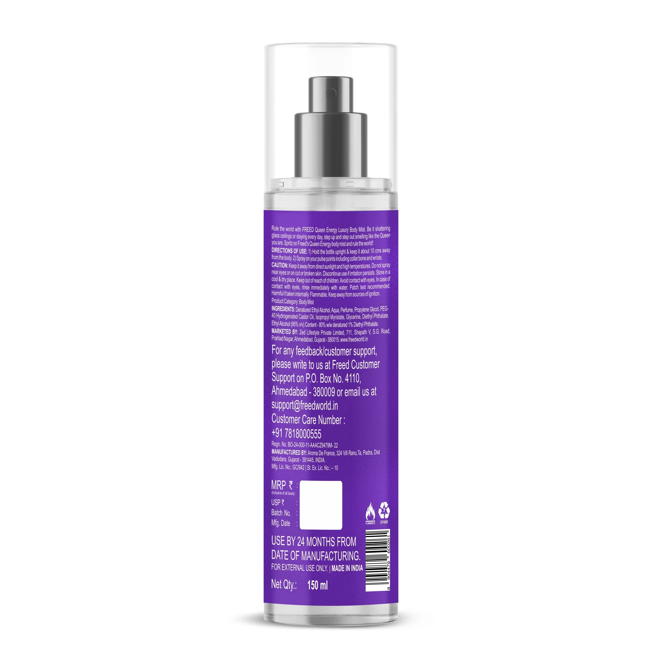 Freed Queen Energy Luxury Body Mist (150ml) - Image 11