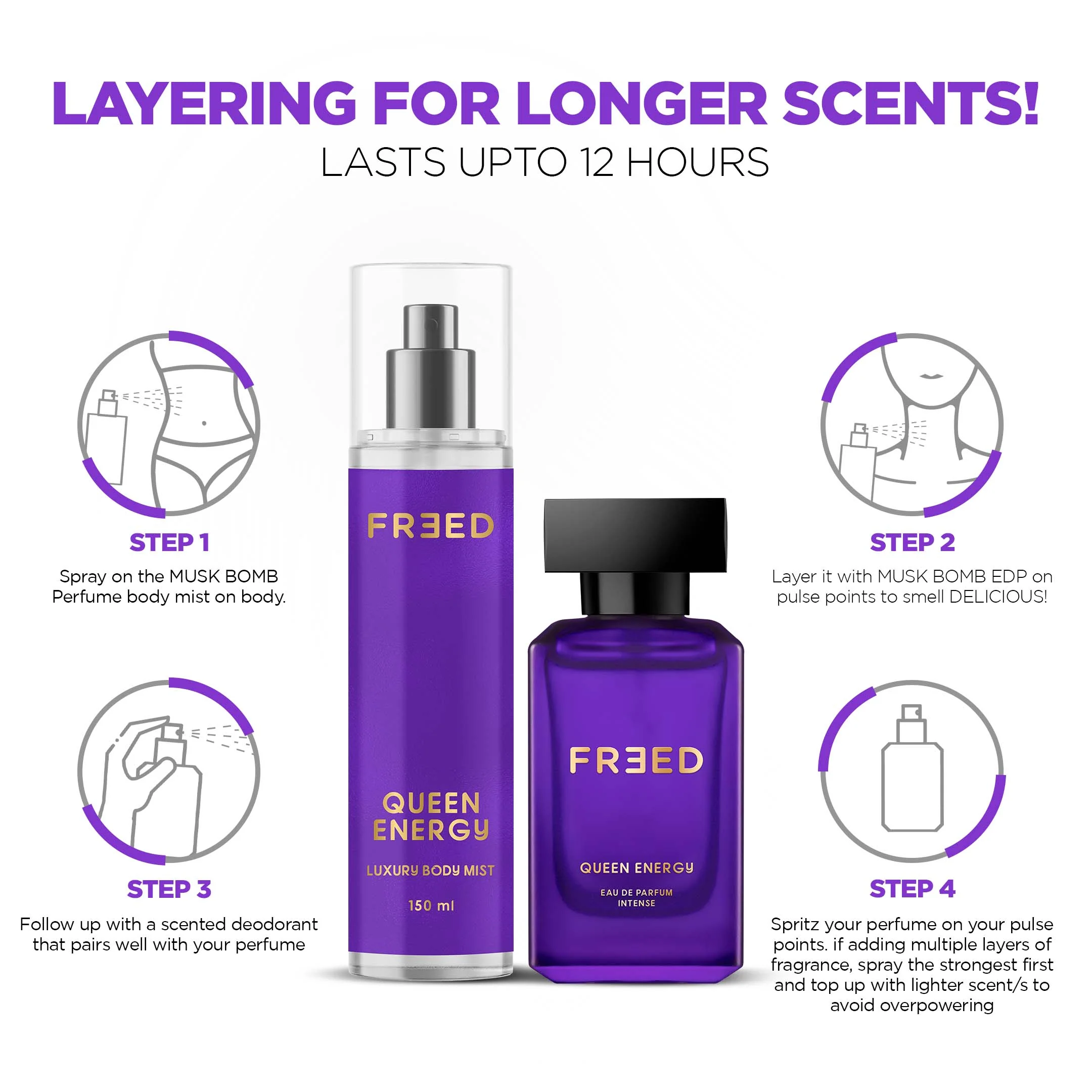Freed Queen Energy Luxury Body Mist (150ml) - Image 5